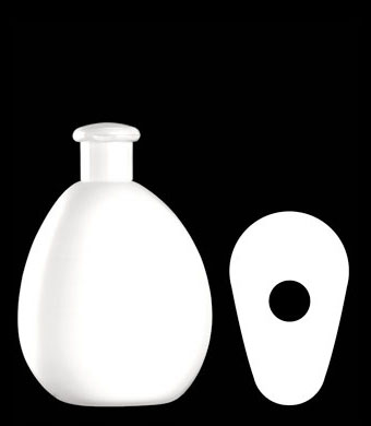400ML PEBBLE OVAL HDPE WITH 24MM NECK