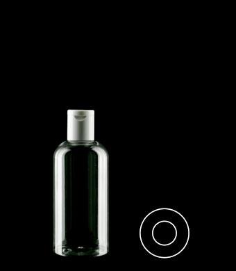 100ML FLAT BASE BOSTON ROUND PET WITH 20-415 NECK FINISH
