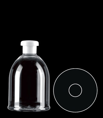 400ML BELL ROUND PET WITH 24-415 NECK FINISH