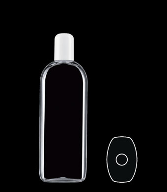 200ML TALL EUROPEAN OVAL PET WITH 20-415 NECK FINISH