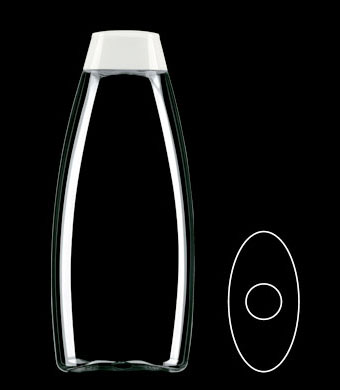 400ML VOGUE OVAL PET WITH 23MM NECK