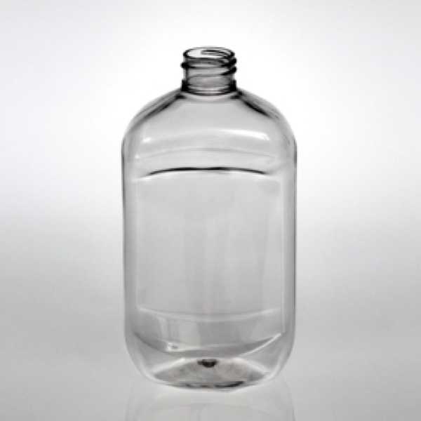 16OZ WHITE BUMPERED OVAL PET WITH 28-410 NECK FINISH