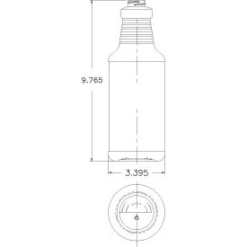 32OZ NATURAL DECANTER ROUND HDPE WITH 28-400 NECK FINISH