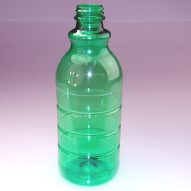 15OZ NATURAL RIBBED ROUND PET WITH 28-400 NECK FINISH
