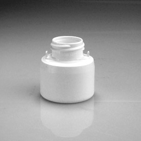 45CC WHITE TAB II PACKER ROUND HDPE WITH 28MM NECK
