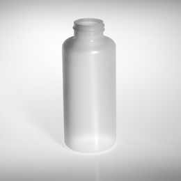 8OZ NATURAL MODIFIED BOSTON ROUND LDPE WITH 33-410 NECK FINISH