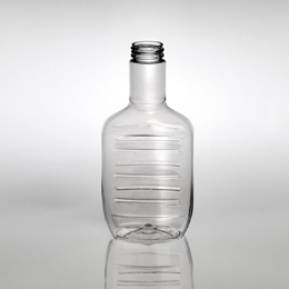 18OZ NATURAL RIBBED OVAL PET WITH 33-400 NECK FINISH