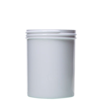 8OZ WHITE PP STRAIGHT SIDED JAR - 70-400 NECK