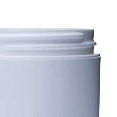 PLASTIC JAR: 8 OZ WHITE PS/PP ROUND BASE DOUBLE WALL ROUND 89-400-detail image