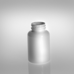 180CC WHITE PACKER ROUND PET WITH 38-400 NECK FINISH