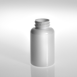 200CC WHITE PACKER ROUND PET WITH 38-400 NECK FINISH