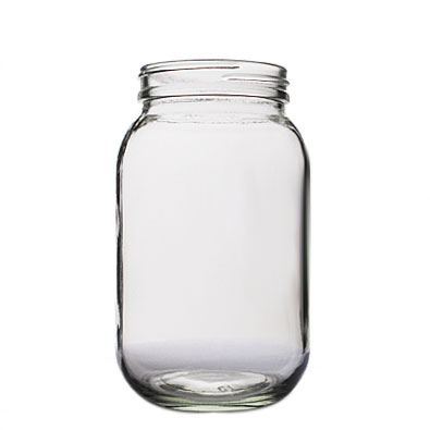 16OZ FLINT ECONOMY ROUND GLASS JAR - 63-400 NECK