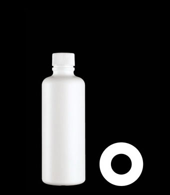 350ML PLINTH ROUND HDPE WITH 28-410 NECK FINISH