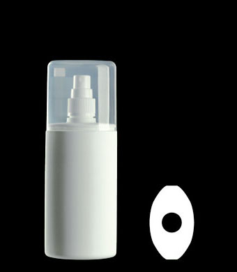 150ML DUO SPRAY OVAL HDPE WITH 20-410 NECK FINISH