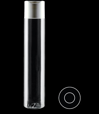 350ML TALL TUBULAR ROUND PETG WITH 24MM NECK
