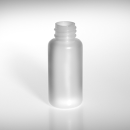 1.25OZ WHITE MODIFIED BOSTON ROUND HDPE WITH 20-410 NECK FINISH