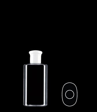 100ML GRAPHITE OVAL PET WITH 20MM NECK
