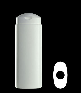250ML SLEEK FLAT OVAL HDPE WITH 21MM NECK