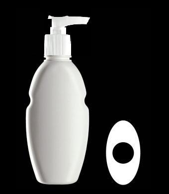 300ML BREEZE OVAL HDPE WITH 28-410 NECK FINISH