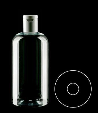 500ML FLAT BASE BOSTON ROUND PET WITH 24-415 NECK FINISH