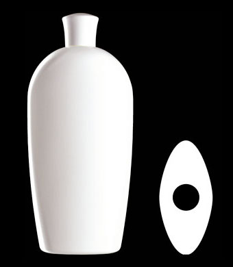 500ML ALMOND OVAL HDPE WITH 24-415 NECK FINISH