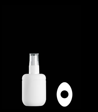 50ML MMIRAGE OVAL HDPE WITH 20-410 NECK FINISH