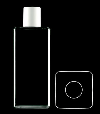 750ML BEVELLED SQUARE WITH 28-410 NECK FINISH