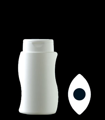 200ML WAVE OVAL HDPE WITH 23MM NECK
