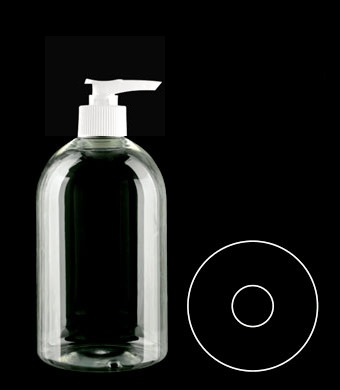 500ML ROUND PET WITH 24-410 NECK FINISH
