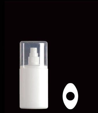 125ML ORCHID FLAT OVAL HDPE WITH 20-410 NECK FINISH