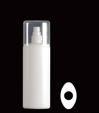 200ML ORCHID FLAT OVAL HDPE WITH 20-410 NECK FINISH