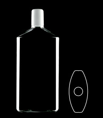500ML DAILY OVAL PETG WITH 24-415 NECK FINISH