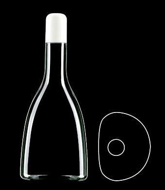 400ML GLACIER OVAL PETG WITH 24-415 NECK FINISH