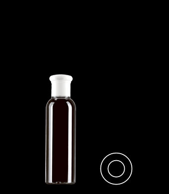 100ML TALL BOSTON ROUND PETG WITH 20-415 NECK FINISH