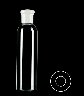 250ML TALL BOSTON ROUND PETG WITH 24-415 NECK FINISH
