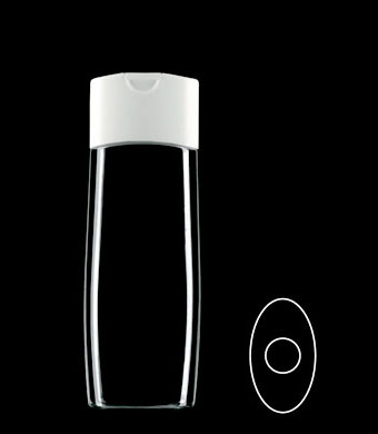 200ML SARACEN OVAL PETG WITH 23MM NECK