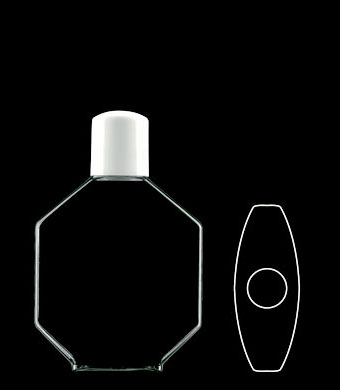 250ML OCTAGONAL OVAL PETG WITH 28-415 NECK FINISH