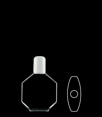75ML OCTAGONAL OVAL PETG WITH 20-415 NECK FINISH