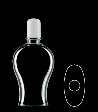 250ML WAISTED OVAL PETG WITH 24-415 NECK FINISH