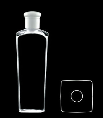 400ML PRISM RECTANGULAR PETG WITH 24-415 NECK FINISH