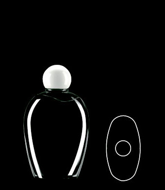 200ML CAMEO SCREW NECK OVAL PETG WITH 24-410 NECK FINISH