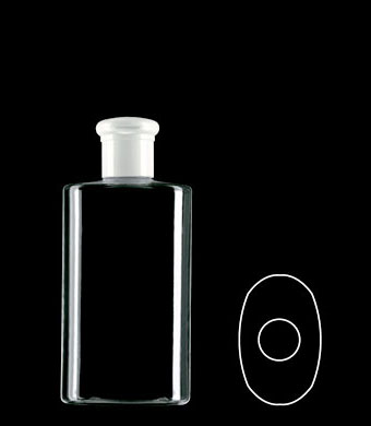 250ML GRAPHITE OVAL PETG WITH 24-415 NECK FINISH