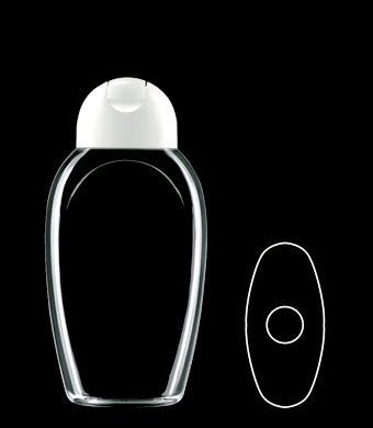 300ML TAPERED OVAL PETG WITH 23MM NECK