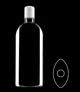 350ML TALL FLAT OVAL PETG WITH 24-415 NECK FINISH