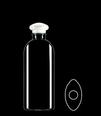 200ML TALL FLAT OVAL PETG WITH 24-415 NECK FINISH