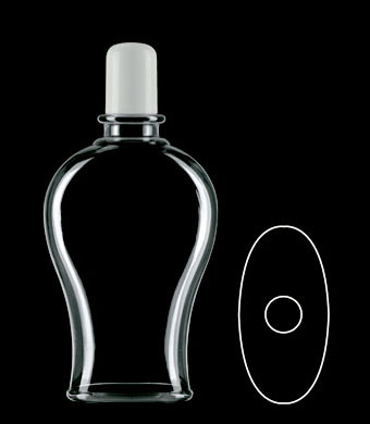 350ML WAISTED OVAL PETG WITH 24-415 NECK FINISH