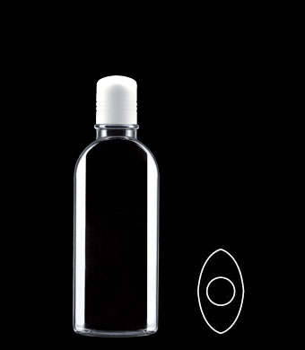 150ML TALL FLAT OVAL PETG WITH 24-415 NECK FINISH