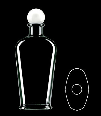 300ML IVORY OVAL PETG WITH 24-410 NECK FINISH