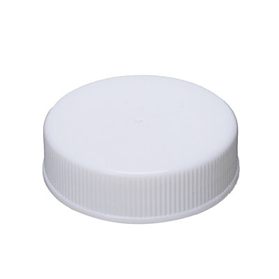 38- 400 WHITE RIB SIDE MATTE TOP PLASTIC PP CAP - F217 LINER