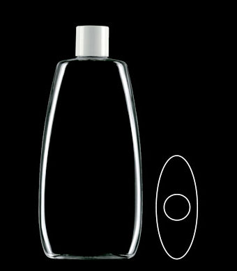 300ML FLAT OVAL PETG WITH 24-415 NECK FINISH